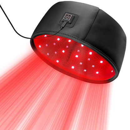 Gorro de terapia de luz roja e infrarroja